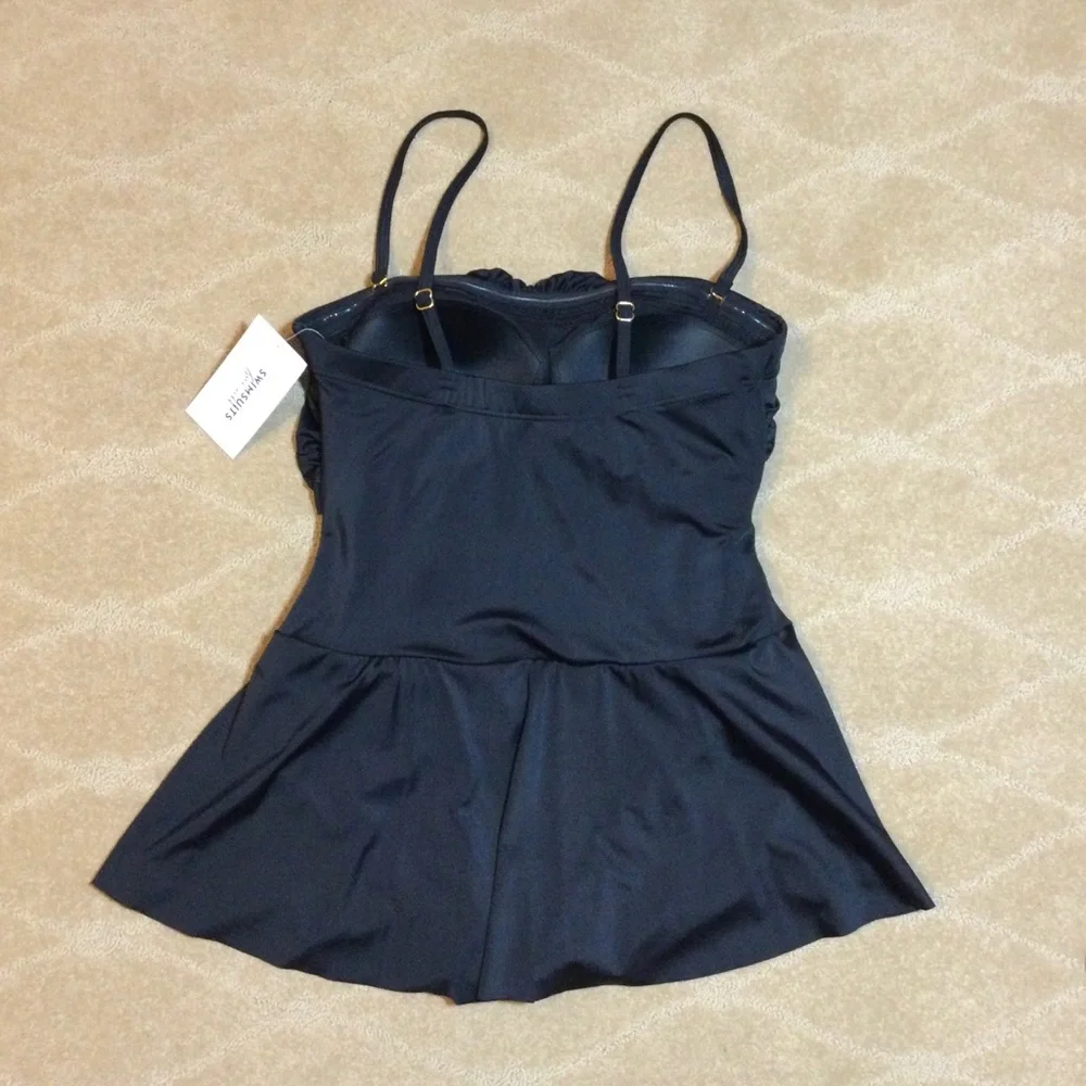 Swimsuits For All NWT Ruched Skirted Swimdress, 10 - Picture 7 of 13